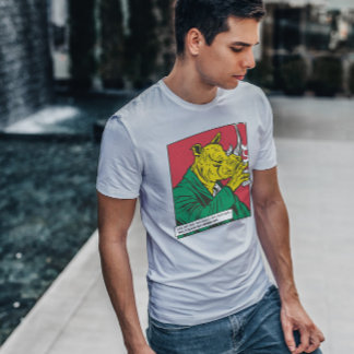 T-shirt Rhinoceros Boire Animal Comic