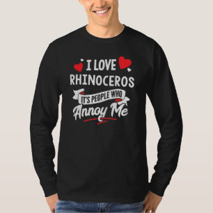 T-shirt Rhinoceros Design - I Love Rhinoceros