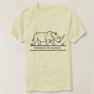 T-shirt Rhinocéros - Force Dans Le Silence