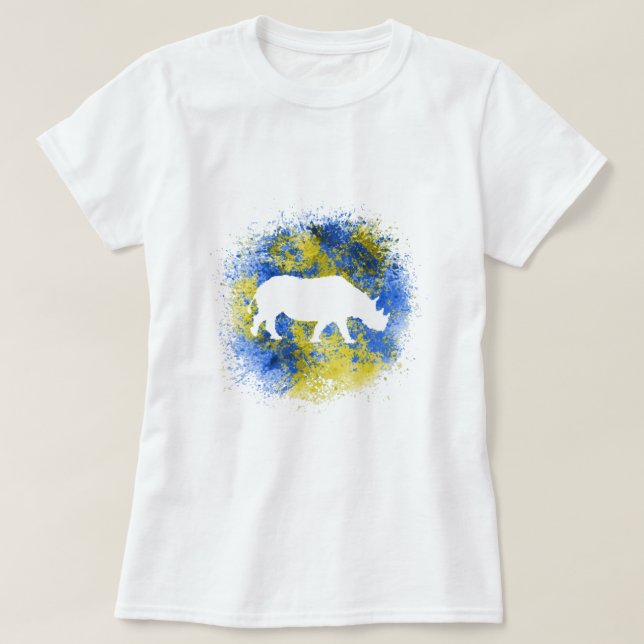 T-shirt Rhinoceros Jaune (Design devant)