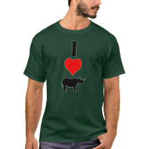 Rhinoceros Lover "I Love (Heart Rhinos)" Animal
