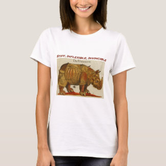 T-shirt Rhinocéros raide, inflexible, invincible