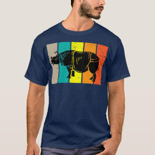 T-shirt Rhinoceros Rhino Retro Hommes Vintages
