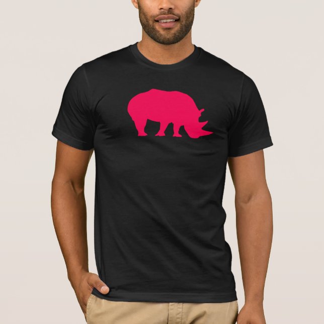 T-shirt Rhinocéros rose (Devant)