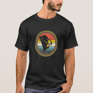 T-shirt Rhode Island Hawaii Roots Origine Carte d'État Rét