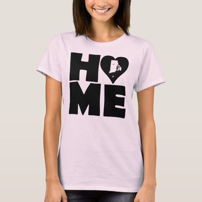 T-Shirt Rhode Island Home Heart State Tees (Devant)
