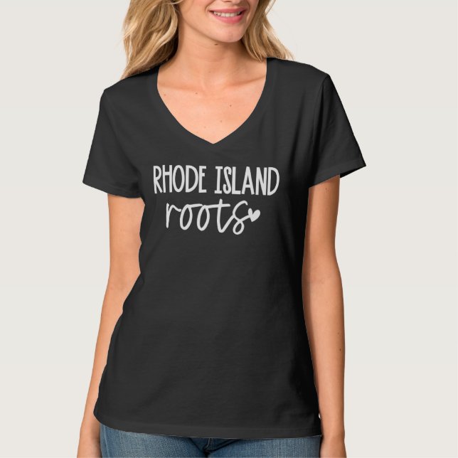 T-shirt Rhode Island Home Roots State Heart (Devant)