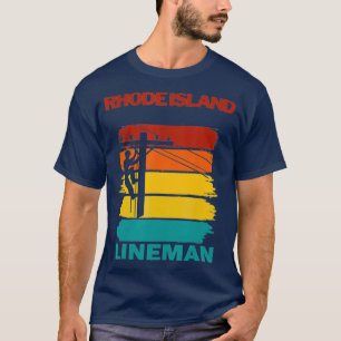 T-shirt Rhode Island Lineman Sunset Electricien
