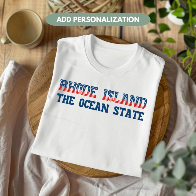 T-shirt Rhode Island Patriotique L'Océan State Custom (Créateur téléchargé)