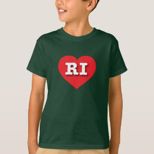 T-shirt Rhode Island Red Heart - I love RI
