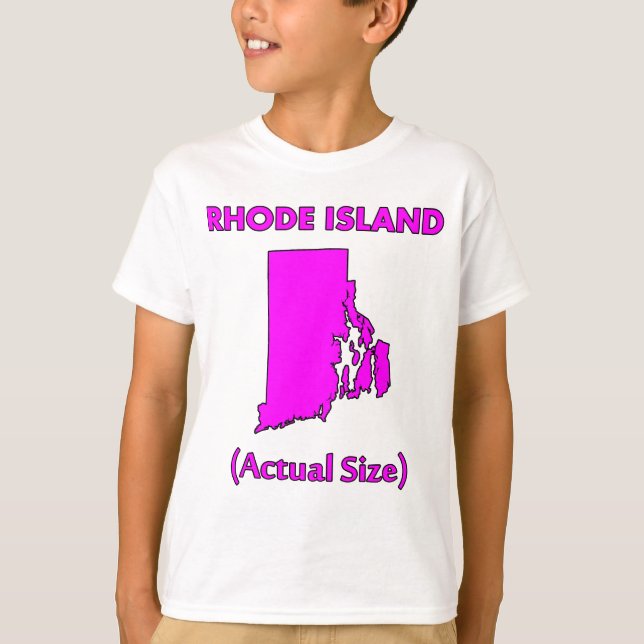 T-shirt Rhode Island - Taille réelle (Devant)