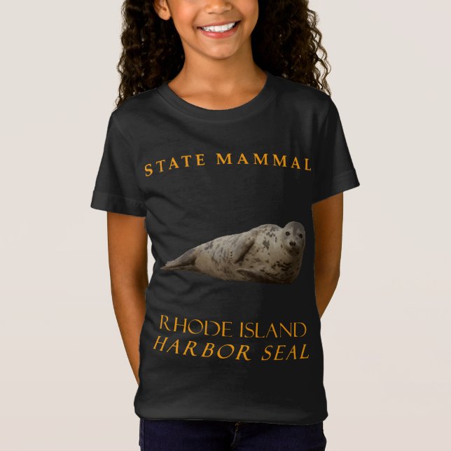 T-Shirt Rhode Island Territoire Mammifère Le Sceau commun (Devant)