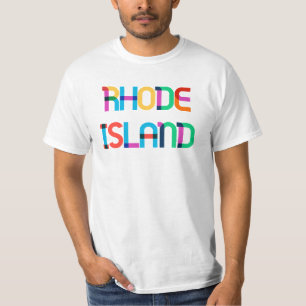 T-shirt Rhode Island Vintage Retro Colorful Pop Art 80s