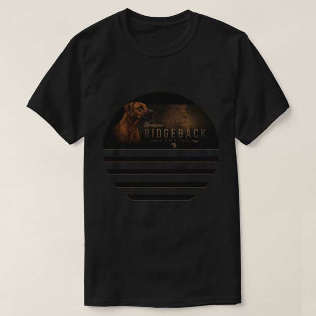T-shirt Rhodesian Ridgeback avec Lion  (Design devant)