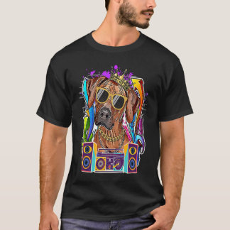 T-shirt Rhodesian Ridgeback Chien Hip hop 90s Rap Music