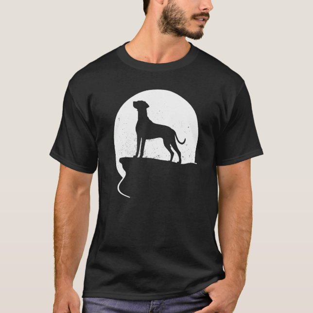 T-shirt Rhodesian Ridgeback Chien Retro (Devant)