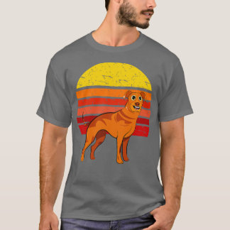T-shirt Rhodesian Ridgeback Chien Retro