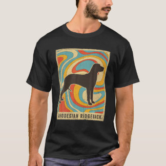 T-shirt Rhodesian Ridgeback Chien Retro Vintage