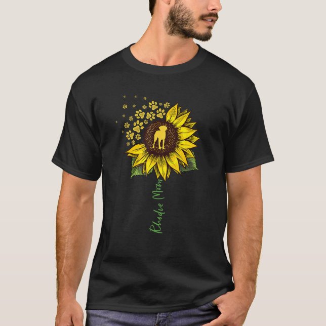 T-shirt Rhodie Mom Sunflower Rhodesian Ridgeback Gifts Dog (Devant)