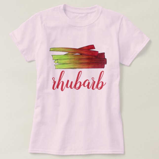 T-shirt Rhubarb culinaire Stalks Légumes Jardin Alimentati (Design devant)