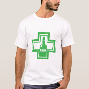 T-shirt rhum croix pharmacie humour alcool