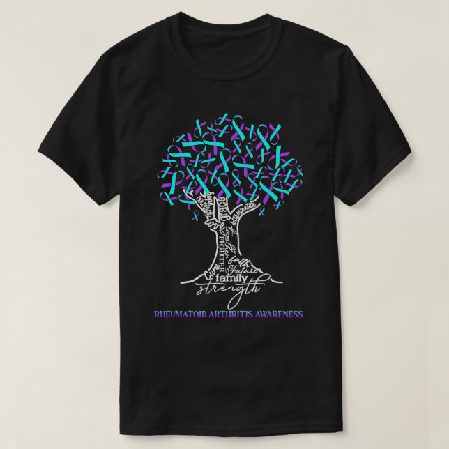 T-shirt Rhumatoïde Sensibilisation à l'arthrite Arbre Ruba (Design devant)