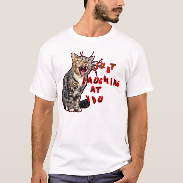 T-shirt riant à ton chat. (Devant)