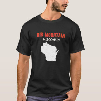 T-shirt Rib Mountain USA State America Travel Montanan Hel