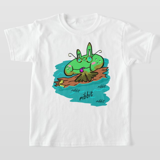T-shirt Ribbit de grenouille à grumes 1 k (Poser)