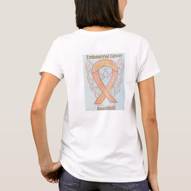T-shirt Ribbon Angel Tee Sensibilisation au cancer de l'es (Dos)