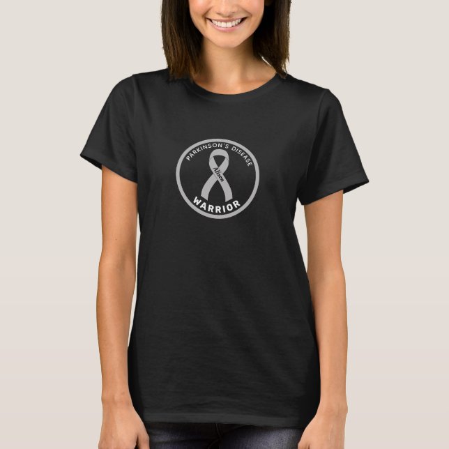 T-shirt Ribbon de guerrière de la maladie de Parkinson Fem (Devant)
