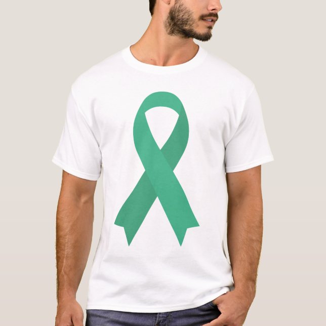 T-shirt Ribbon de sensibilisation au vert de la mer dyspho (Devant)