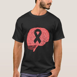 T-shirt Ribbon du mois de sensibilisation à l'neurysme ave