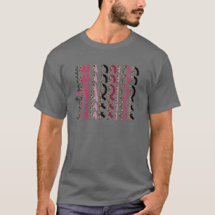 T-shirt Ribbon rose Léopard guerrier du cancer du sein