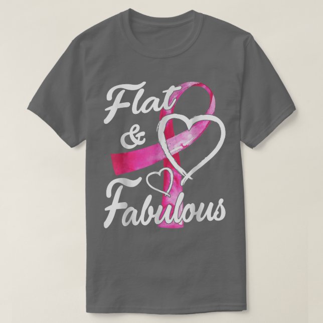 T-shirt Ribbon rose Plat Et Fabrique Certifié Cancer Du Se (Design devant)