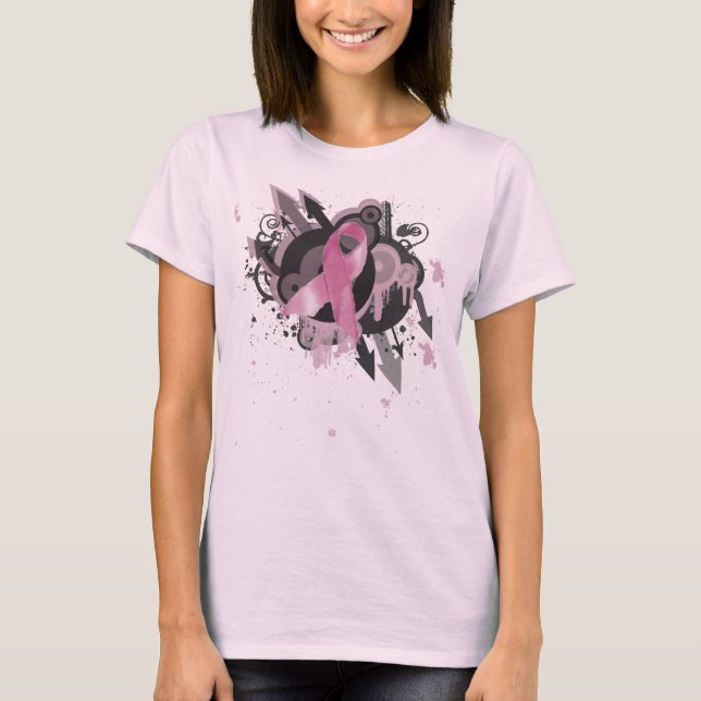 T-shirt Ribbon rose urbain (Devant)