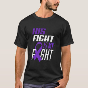 T-shirt Ribbon Violet Son combat est mon combat ITP sensib