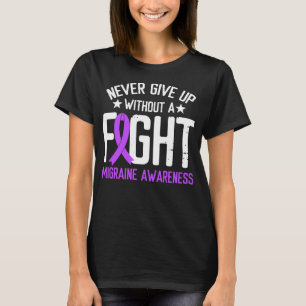 T-shirt Ribbon violet un combat mal de tête Migraine Sens
