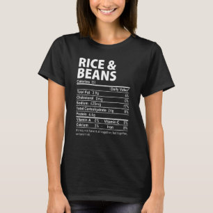 T-shirt Rice & Beans costume Funny Thanksgiving Food Nutri
