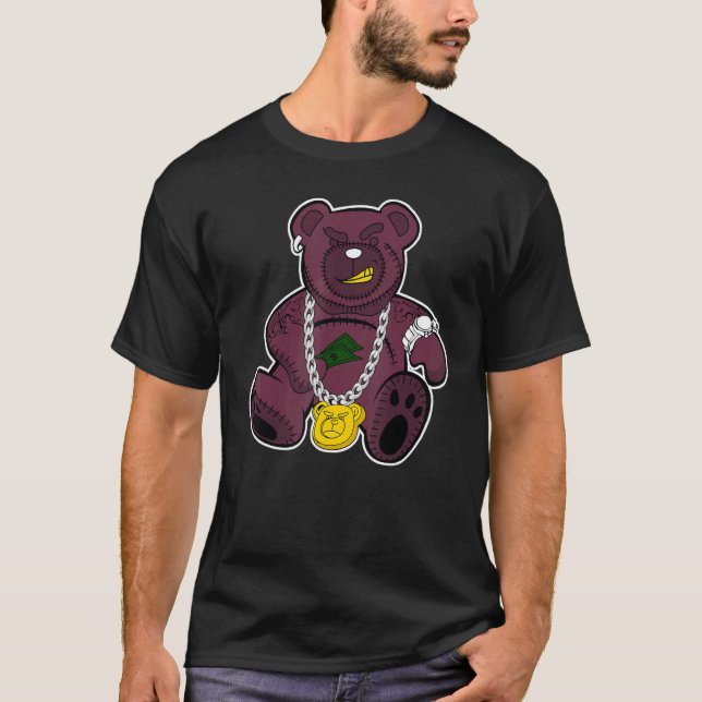 T-shirt Rich Bear Hiphop High Bordeaux 1s Matching (Devant)