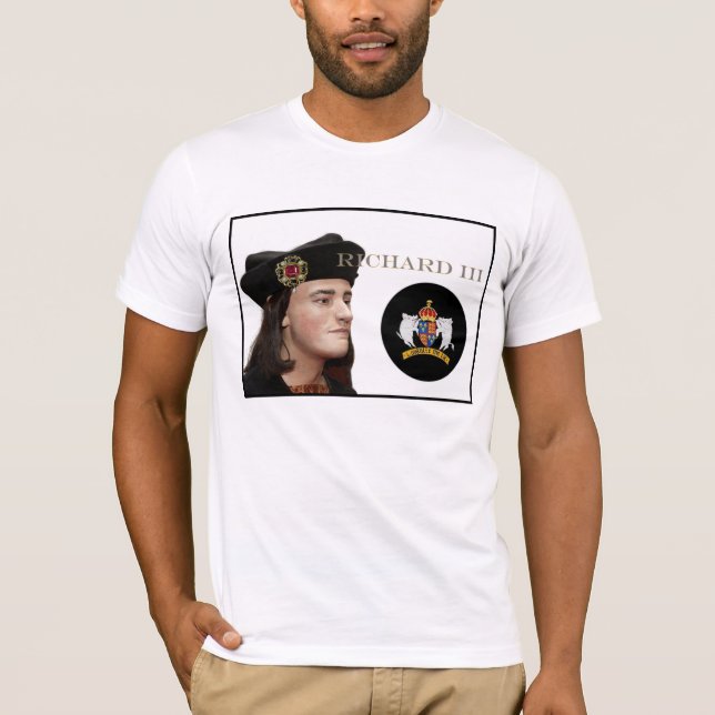 T-shirt Richard III et son insigne blanc de verrat (Devant)
