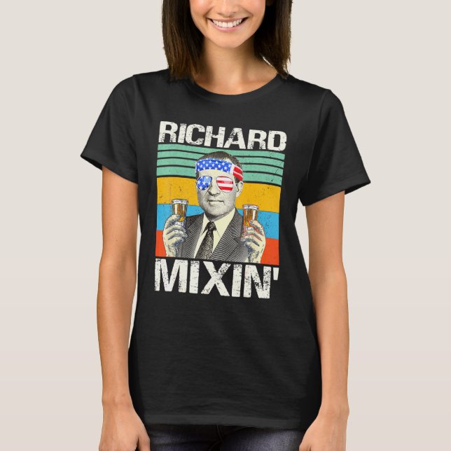 T-shirt Richard Mixin 4 juillet Richard Nixon Boire P (Devant)