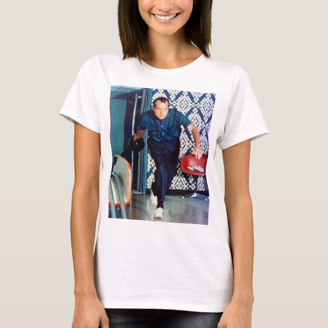 T-shirt Richard Nixon Bowling (Devant)
