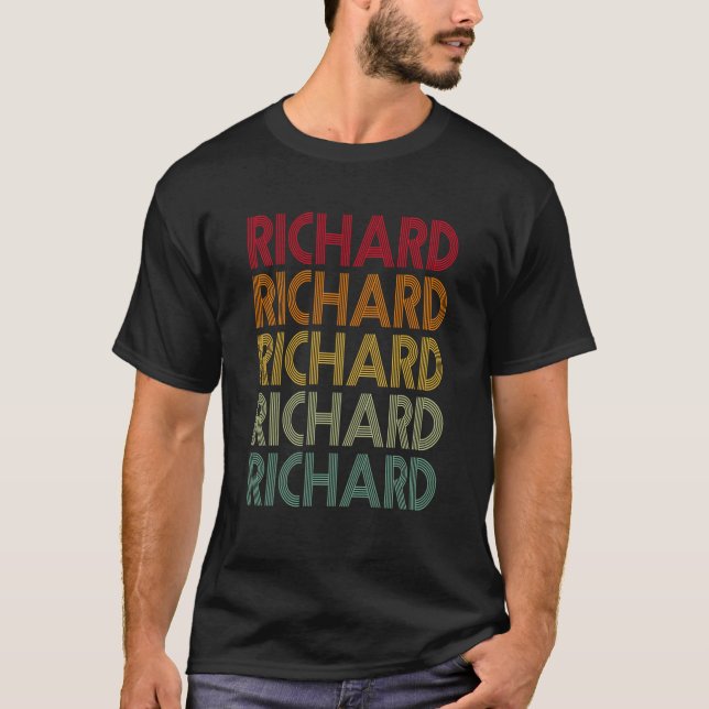 T-shirt Richard Retro Nom Humour Nom (Devant)