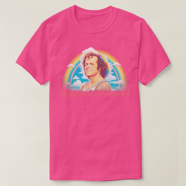 T-shirt Richard Simmons Retro esthétique Rainbow Fan Art (Design devant)