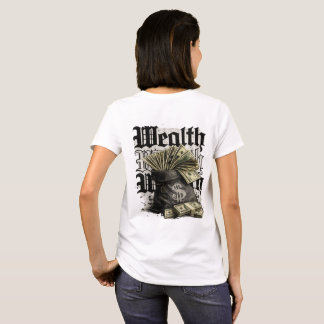 T-shirt Riche Argent Streetwear Impression Dos 
