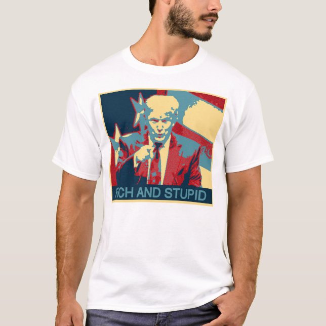 T-shirt Riche et stupide (Anti-Atout) (Devant)