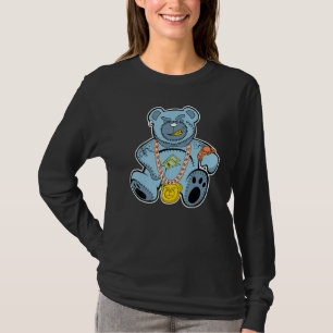 T-shirt Riche Ours Hiphop Bas Bleu Broderie 1s Assortis