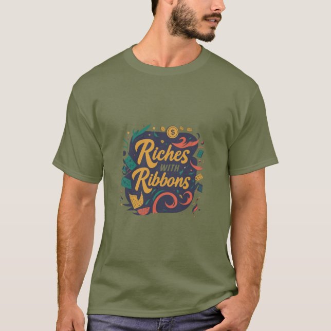 T-shirt Riches avec des rubans. (Devant)