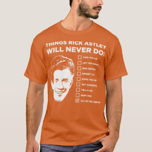 T-shirt Rick Astley ne fera jamais